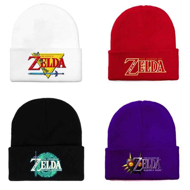 Of Legend Zelda Printed Knit Hat With Ear Protection For Game Enthusiasts