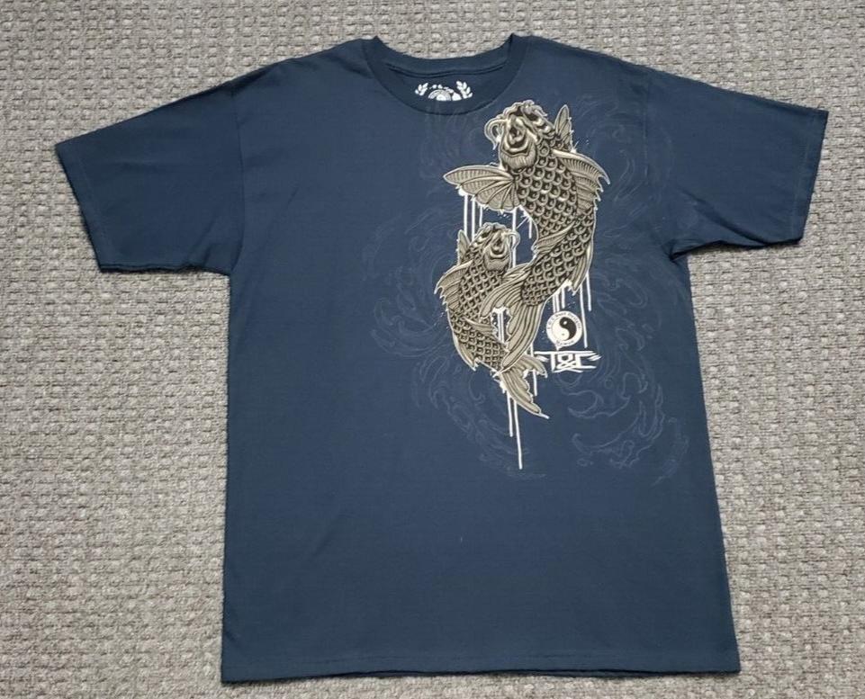 

T C Surf Designs Hawaii Blue Japanese Carp Koi Fish Unisex T-shirt