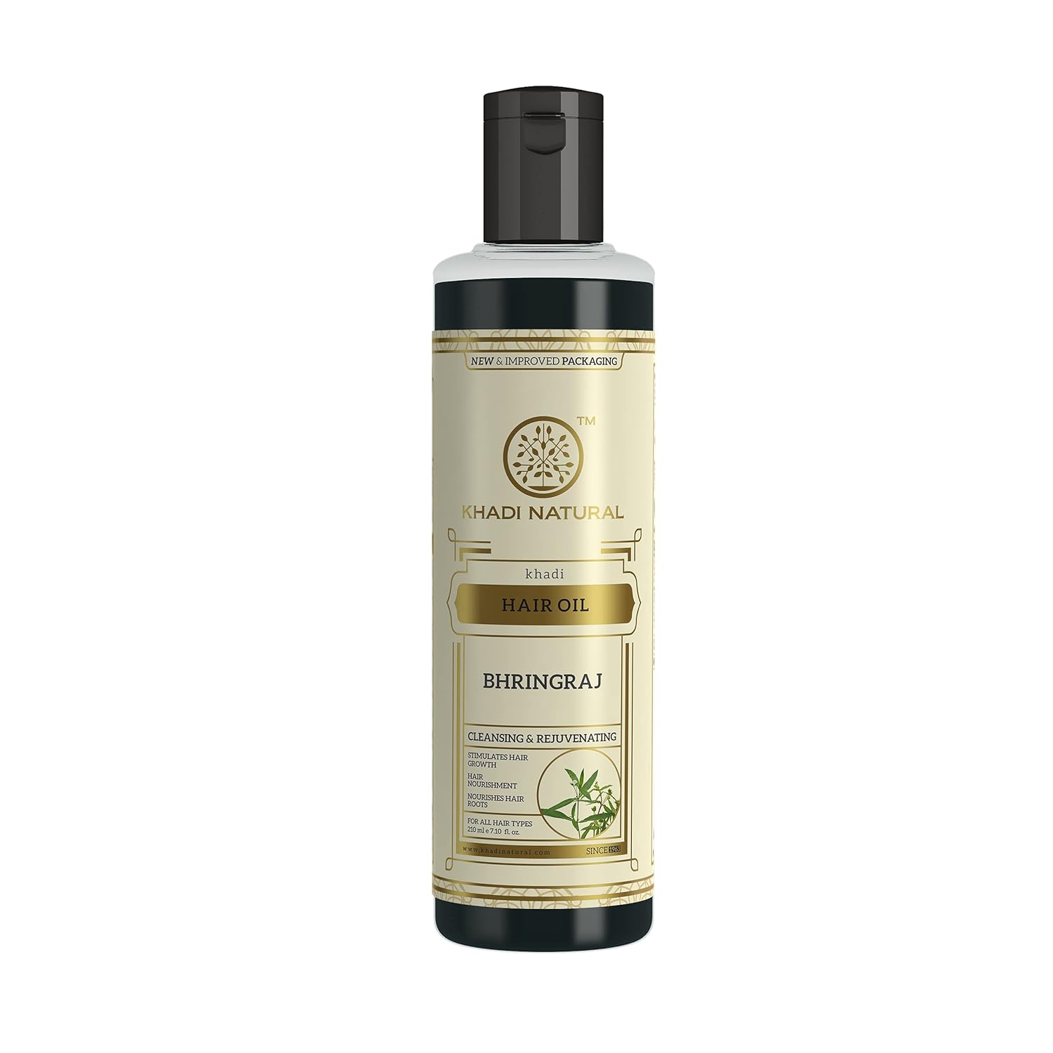 

Khadi Natural Bhringraj Hair Oil 210 ml Lightweight Non Sticky Scalp Care Oil For Dry Weak Hair And Daily Nourishing Use