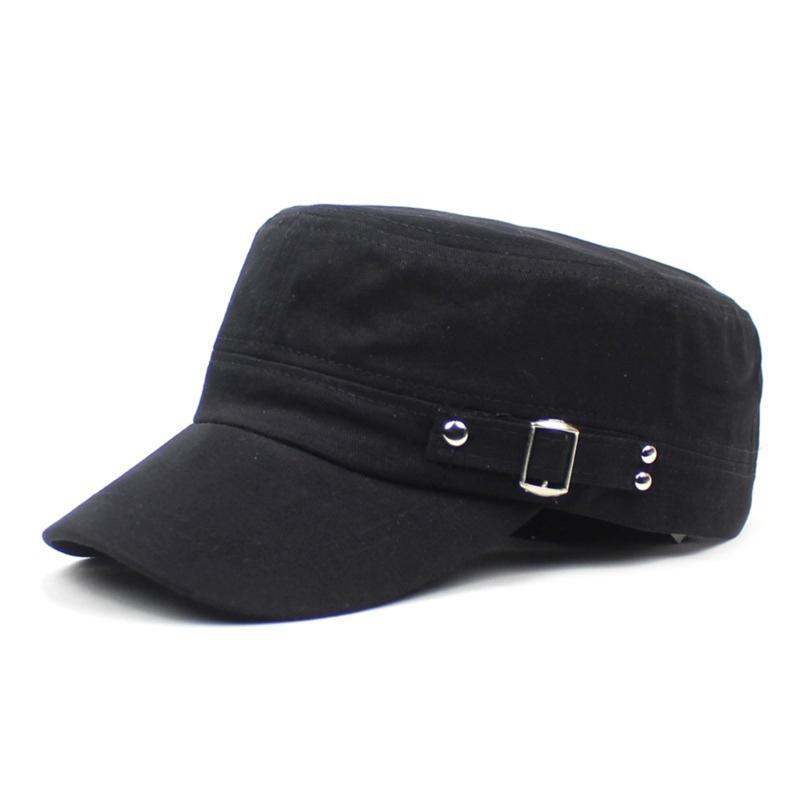 Four Seasons Flat Top Hat Men'S Simple Peaked Hat Fashion Baseball Cap Casual Cap, Commuter Sunshade Hat