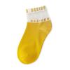 2 Pairs Women Cotton Breathable Mesh Sweat Absorbent Letter Summer Ankle Socks