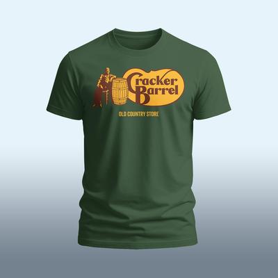 New Cracker Barrel Restaurant Logo Funny T-Shirt Size S-5XL Made In USA Unisex T-Shirt