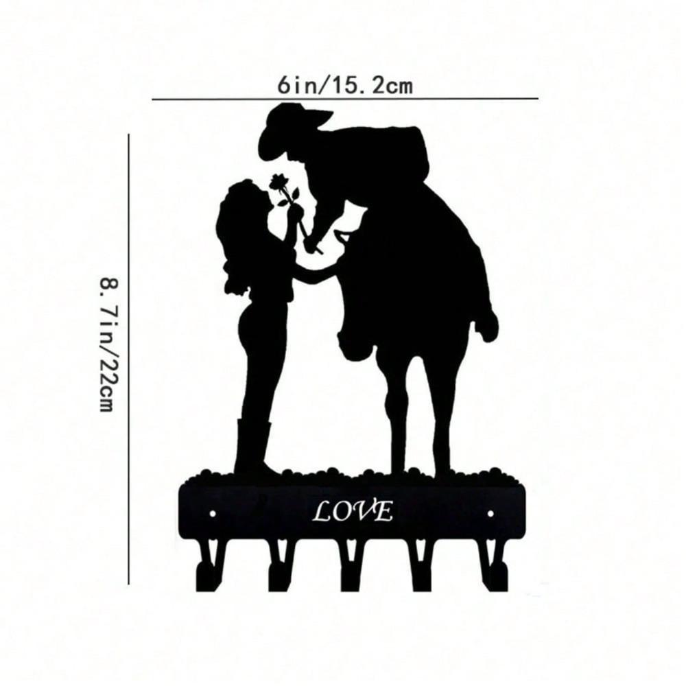 Metal Wall Hook Bohemian Home Decor Romantic Couple Key Holder Rustic Iron Hooks