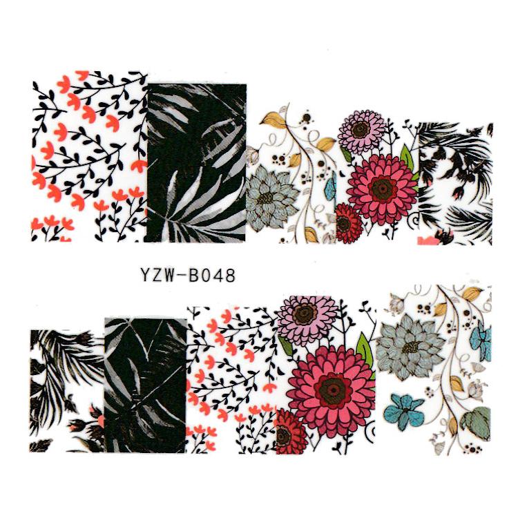 1 Sheet Fashion Women Design Water Transfer Nail Sticker Decal Nail Decorations Painting Portrait Flowers