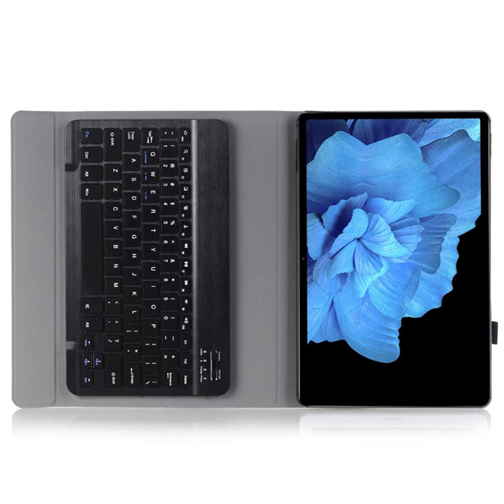 

AV11 For vivo Pad Case Leather+TPU Tablet Cover with Magnetic Bluetooth-compatible Keyboard Black