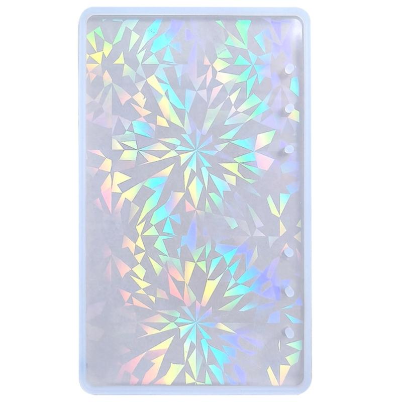 Holographic Light and Shadow Notebook Cover Decorative Silicone Mold Mirror AB Surface Jewelry DIY Handmade Tool