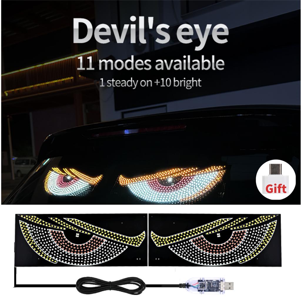 Devil’s Eyes Anime Light Modification Eye Animation Window Trim Lamp USB Multi-Mode Lamp led panel light backlight in the car