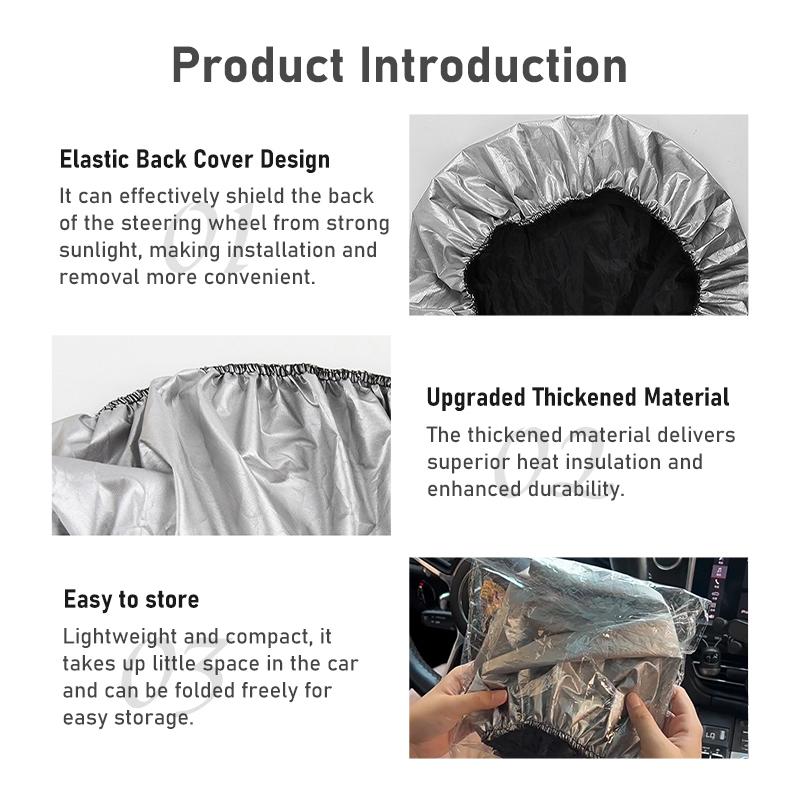 Car Steering Wheel Cover Sun Protection Insulation Protector Covers For Jeep Cherokee Patriot Liberty Wrangler JK JL Commander AKP1
