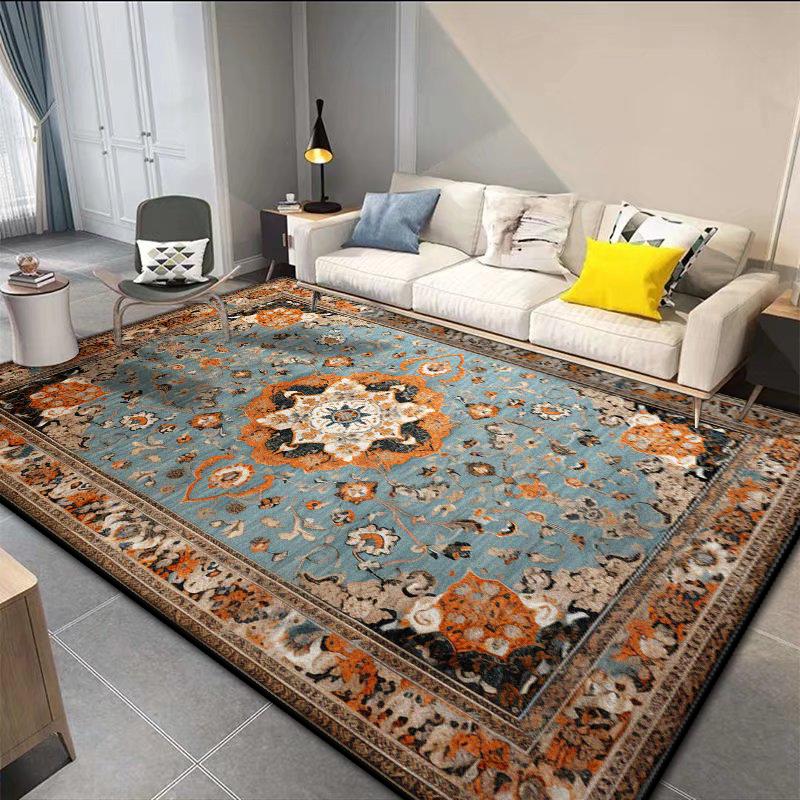 Persian Retro Large Area Living Room Rugs Decoration Home Bedroom Lounge Fluffy Short Velvet Carpet 200x300 Bedside Non-slip Mat