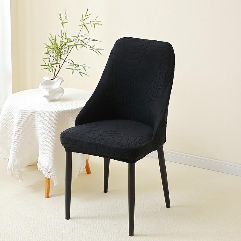 1/6Pcs Leaves Jacquard Dining Chair Covers Elastic Chair Slipcover Anti-Slip Chairs Protector Cover Banquet Wedding Living Room