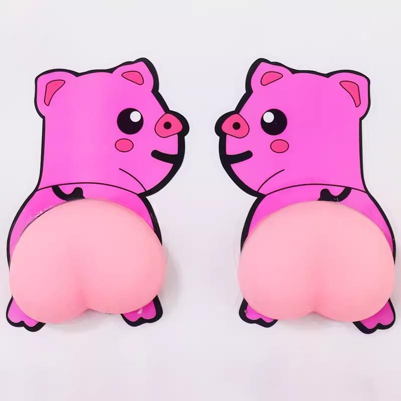 1/5 Pairs 3D Solid Silica Gel Phone Decoration Wall Stickers Refrigerator Anti-Collision Decals Creative Cartoon Car Sticker