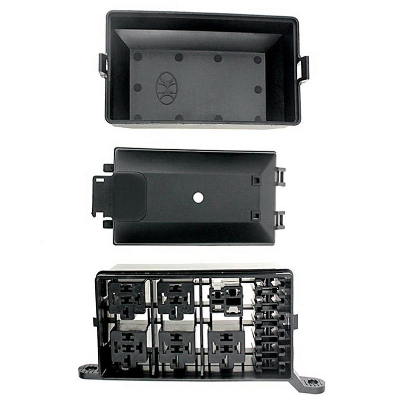 Cutie Relee Auto cu 12 Sloturi 6 Atc/Ato 6 Relee Standard Lame Siguranțe Suport Bloc