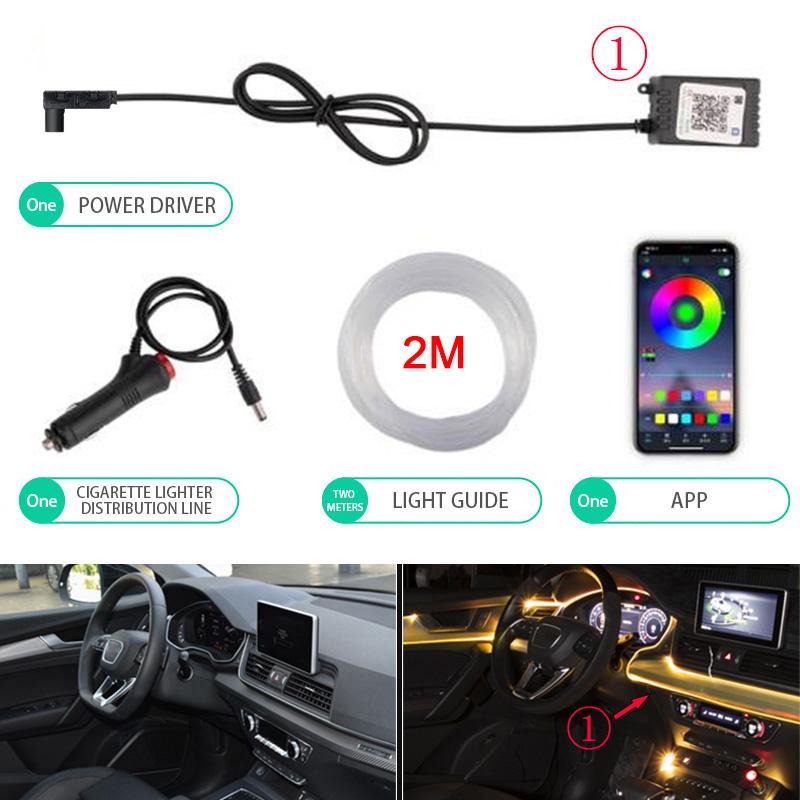 BLALION 1 In 13 Car EL Neon Strip Light Car Ambient Light Sound Control RGB LED Decorative Light Auto Interior Atmosphere