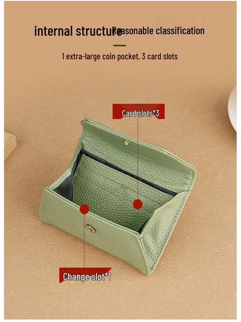 Porte-monnaie et porte-cartes en cuir de vachette japonais: Sac de Rangement Unisexe en Cuir Véritable