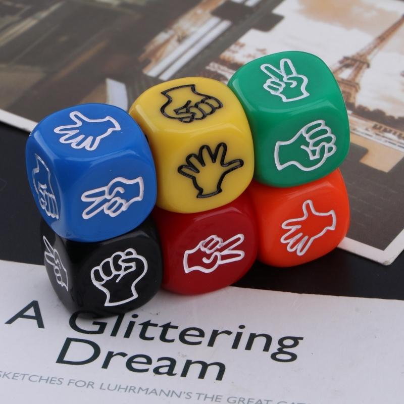 6 Stück/Set Party Brettspiel Requisiten Fingerraten Spiel Würfel Bar Würfel 20mm Party Siebe Party Requisiten Party Spiel Würfel