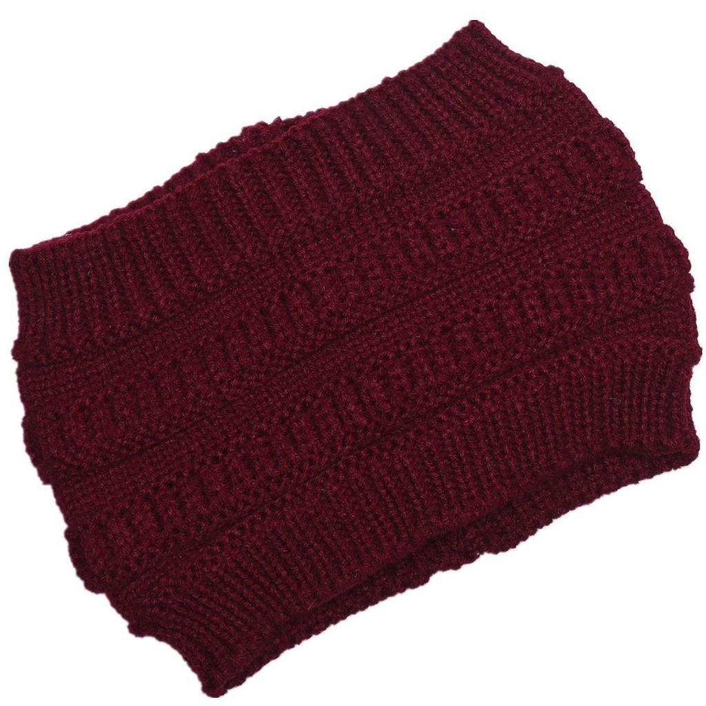 New Autumn and Winter Ladies Knitted Hair Band Widening Face Wash Head Cover Empty Top Hat Warm Sports Cap