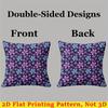 Midnight Garden Square Jacquard Pillow Cover for Sofa Office Waist Cushion Cover Home Decorative Pillowcase
