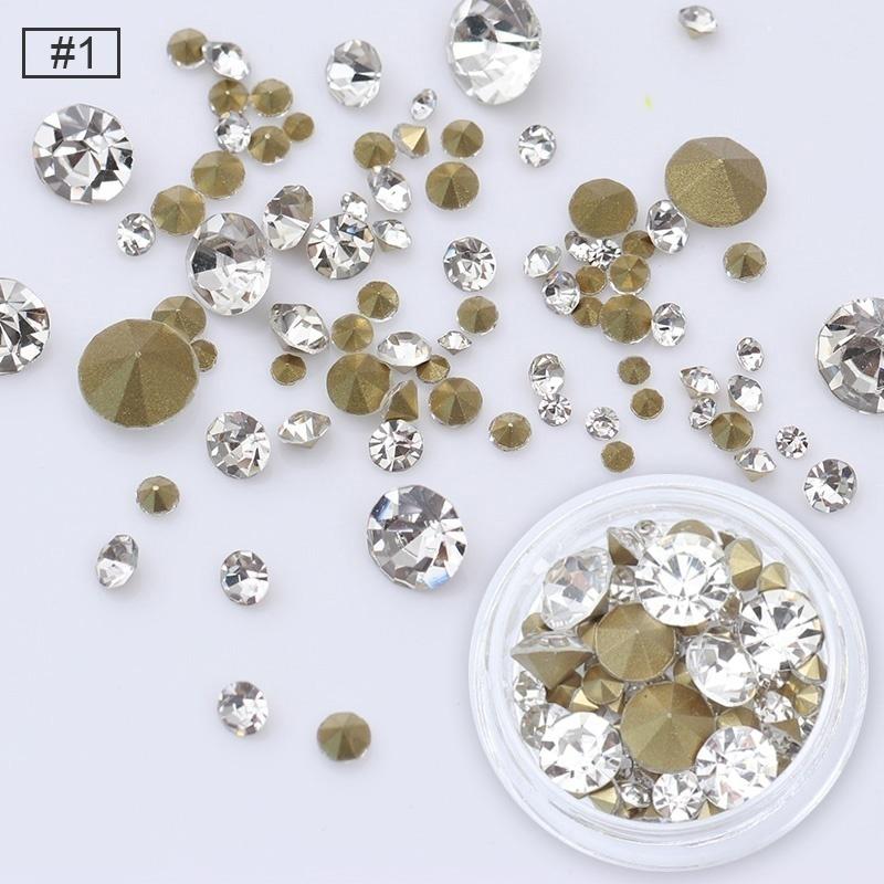 Strass Fondo Decorazione Unghie 3D Manicure Fai da Te Nail Art