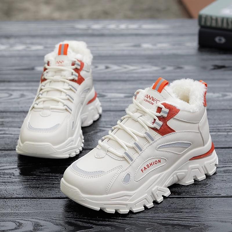 Snow boots velvet student dad shoes autumn and winter new sports warm cotton shoes