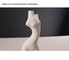 Human Body Shape Ceramic Sculpture Vase - White Decor Art Piece