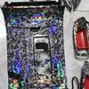 Gloss Black Flower Carbon Fiber Car Wrap Sticker for Interior & Exterior