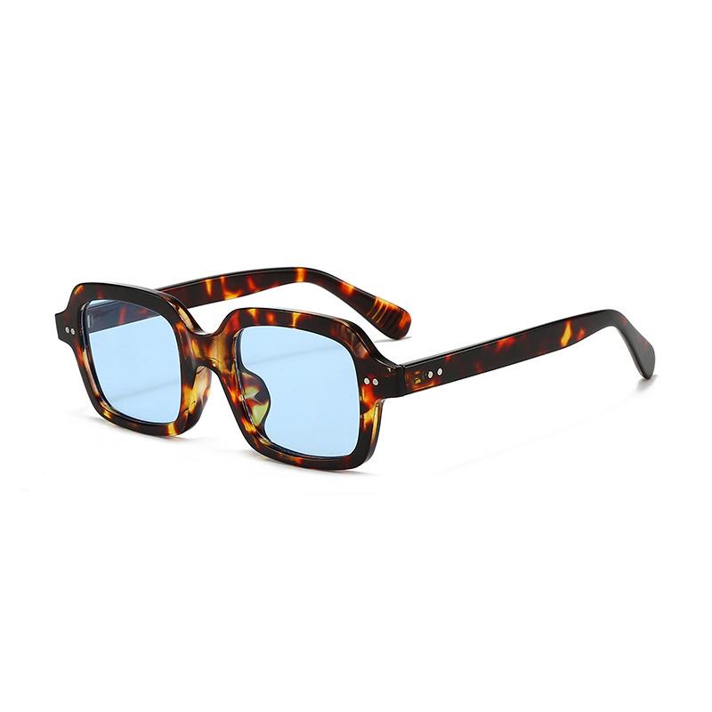 2025 Stylish Studded Sunglasses: European & American Fashion, Versatile Square Frame for Women