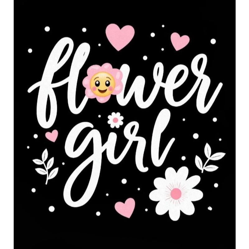 European Size Girls Short Sleeved T Shirt with Pure Floral and Heart Shaped English Pattern Comfortable and Breathable
