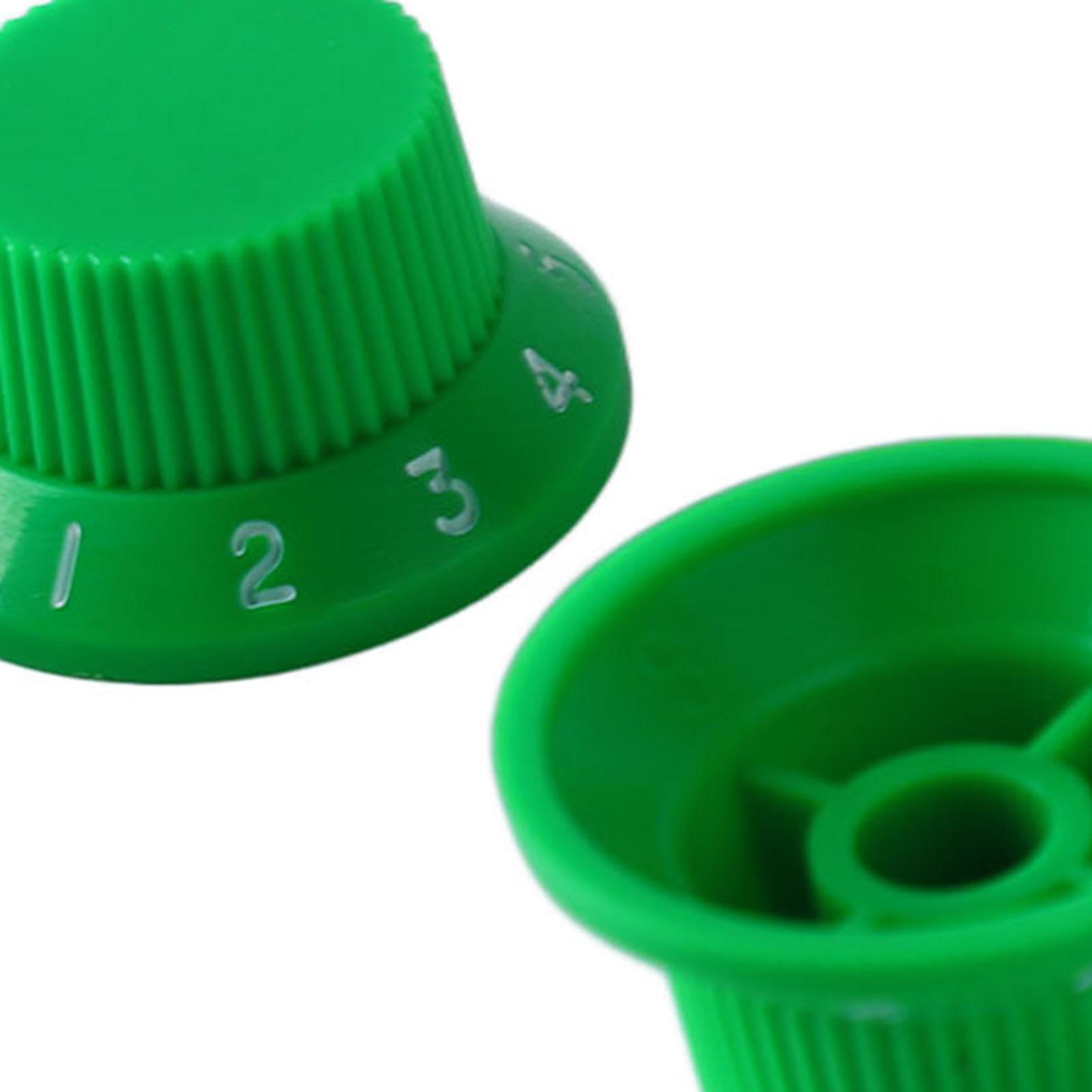 

3Pcs Guitar Control Knob Plastic Electric Guitar Top Hat Volume Tone Control Bell Knob Fuchsia зелёный/белый