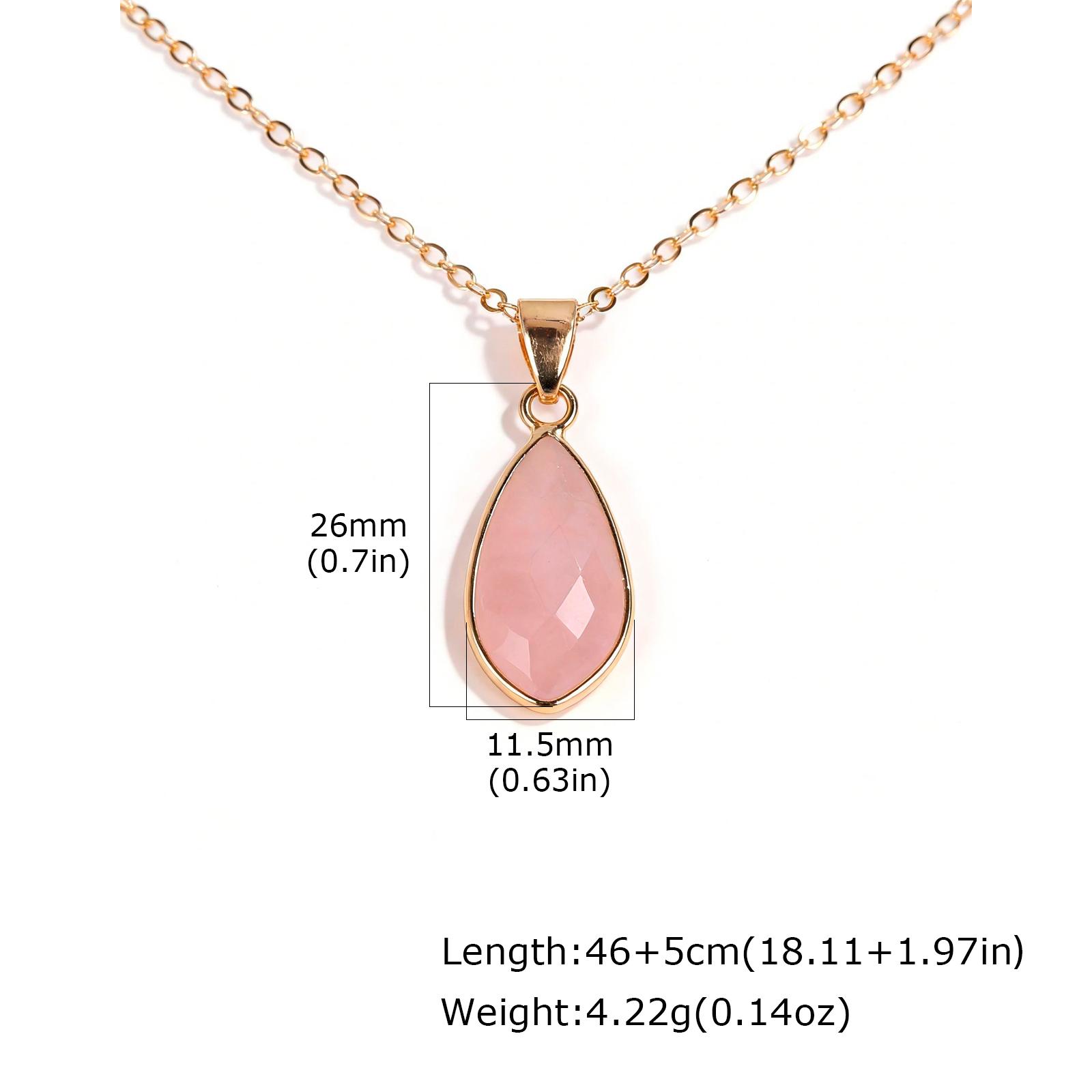 Irregular Waterdrop Necklace Pendant for Women, Aesthetic Crystal Healing CZ Stone Spiritual Jewelry