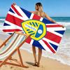 Leeds United Logo Aufdruck Strandtuch, Großes Weiches Schnelltrocknendes Handtuch für Strand Camping Schwimmen