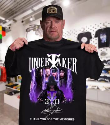 Zeldzaam Undertaker Signature 30 Jaar Herinneringen Shirt