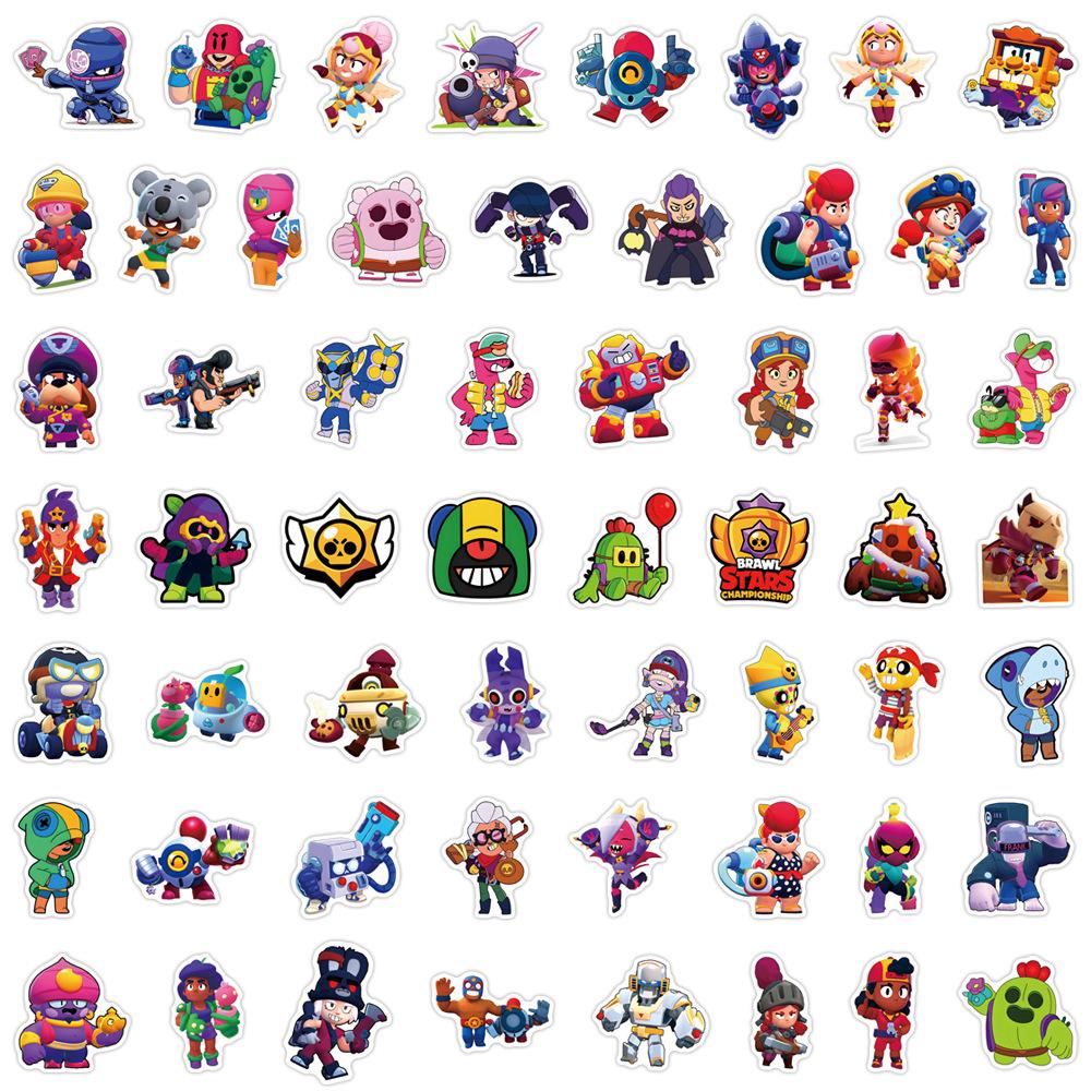 50 New Brawl Stras Graffiti Stickers Decorate Suitcase Laptop Mobile Phone Stickers