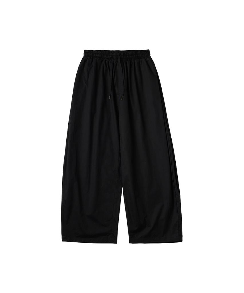URBANAGE [2Pack] Balloon Fit Curved Pintuck Cotton Elastic Waist Pants_5Color (Type A)