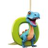 Acrylic Cute Dragon Hanging Pendants 26 Letter Cartoon Pendant Dinosaur Letter Shape Hanging Ornament for Christmas Tree