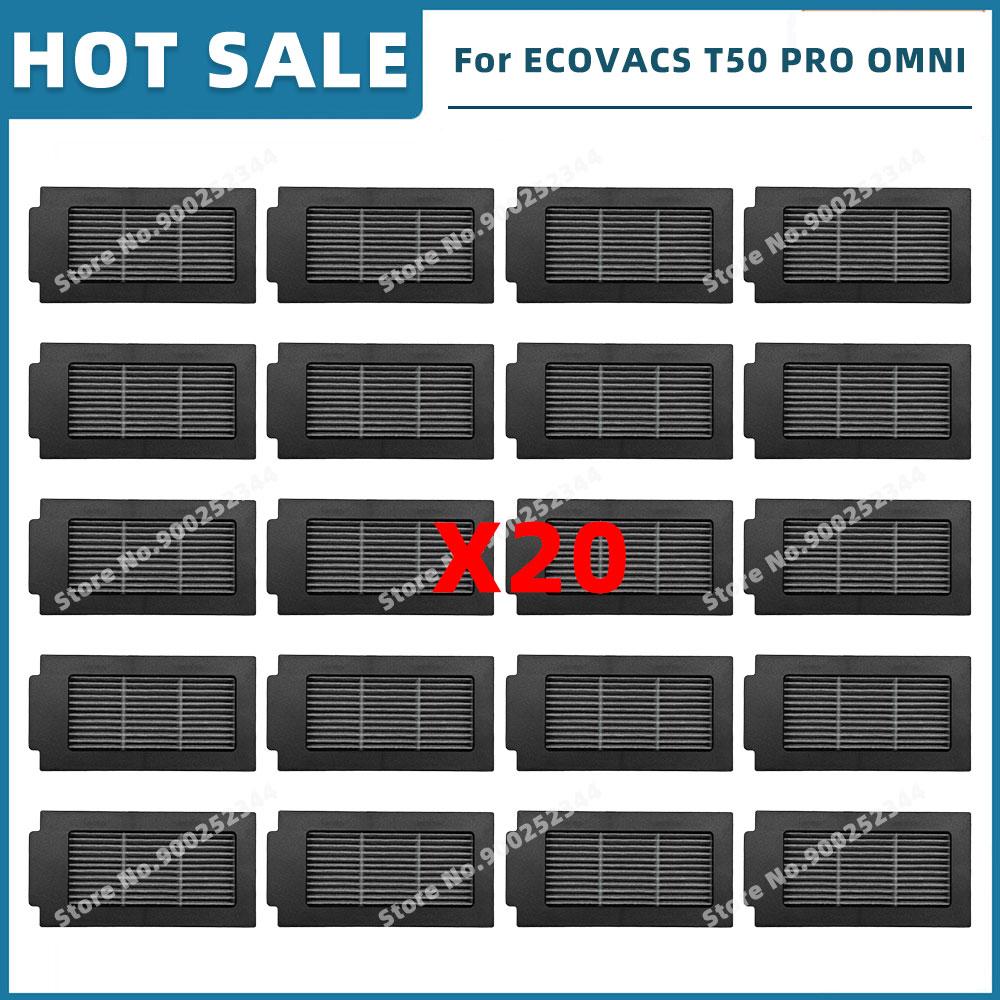 Compatible For ( ECOVACS T50 OMNI / T50 PRO OMNI ) Replacement Parts Accessories Main Side Brush Hepa Filter Mop Cloth Dust Bag