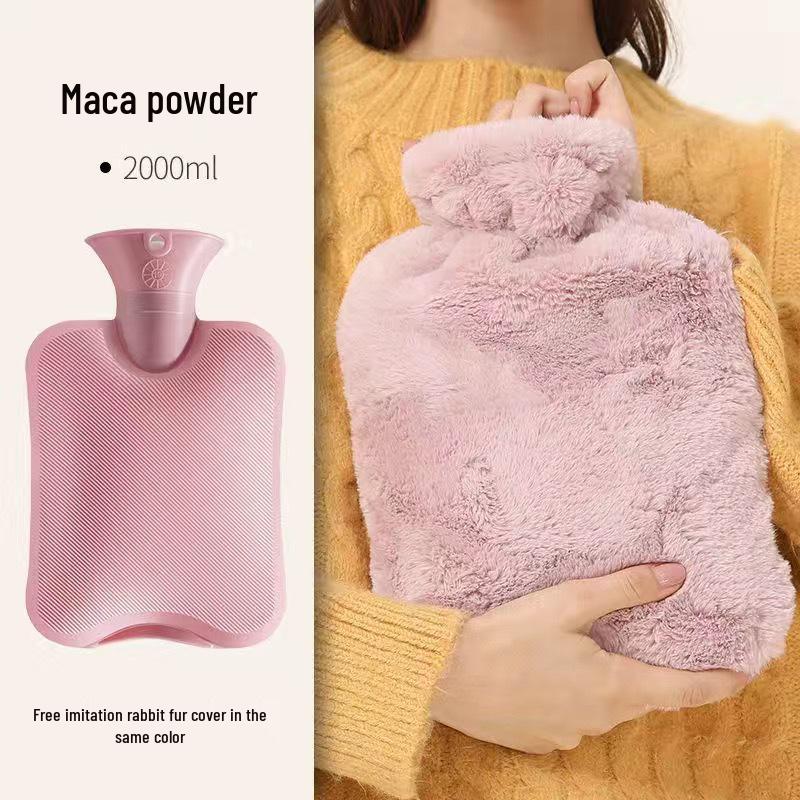 Rabbit Plush Hot Water Bottle - Baby Home Warmer, Large Capacity PVC, Long-Lasting Heat