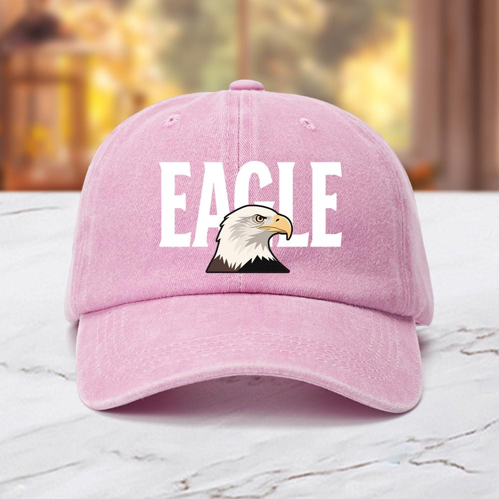 Classic Retro Eagle Head Printed Baseball Cap for Sun Protection and Leisure, Suitable for Outdoor Vacation and Daily Leisure