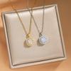 2025 Hot Sale Lucky Stainless Steel Titanium Jewelry Set with Zircon Necklace Earrings Ring for Women for Gift