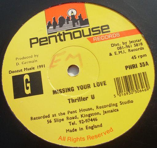 

12inch Record THRILLER U - Missing Your Love PHRI35 Penthouse Recor 1991 UK Reggae, Ska & Dub Used