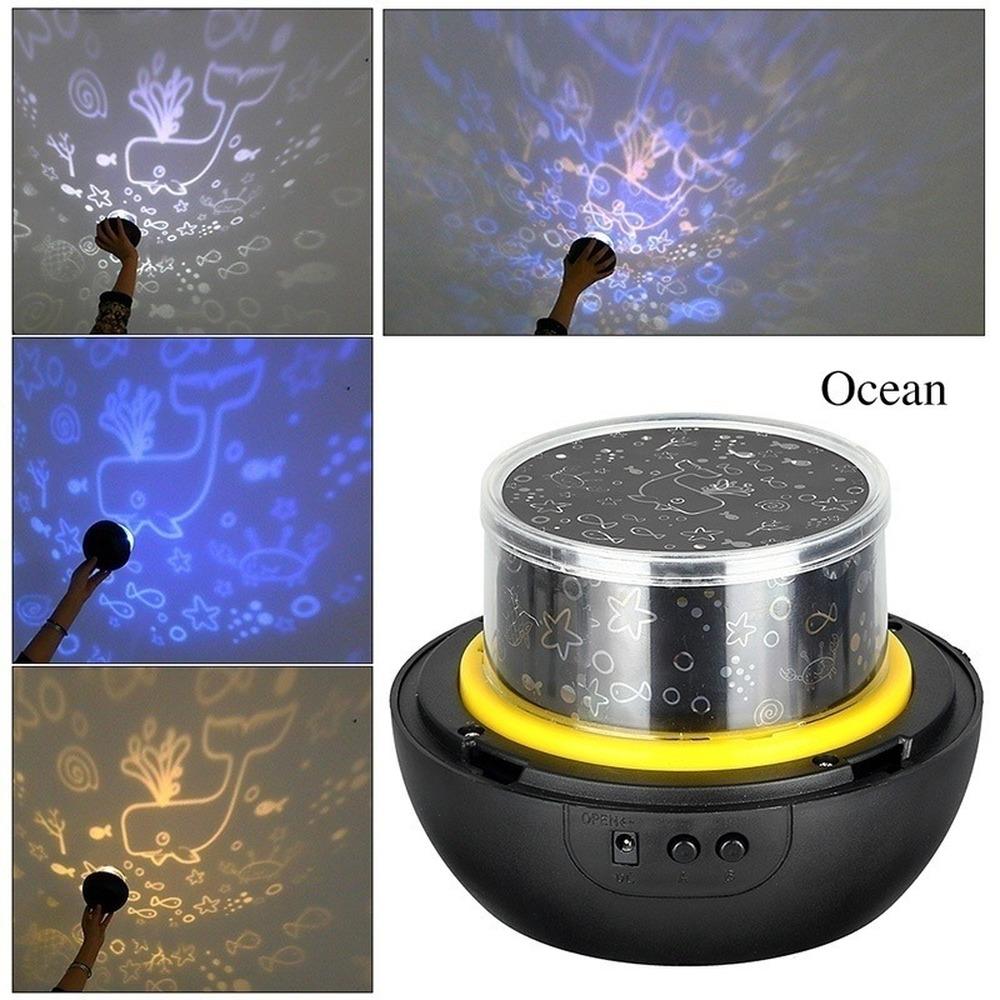 LED naktinė lemputė Žvaigždėto dangaus Magiška žvaigždė Mėnulis Planeta Projektoriaus lempa Kosmosas Visata Kūdikių darželis Gimtadienio dovana