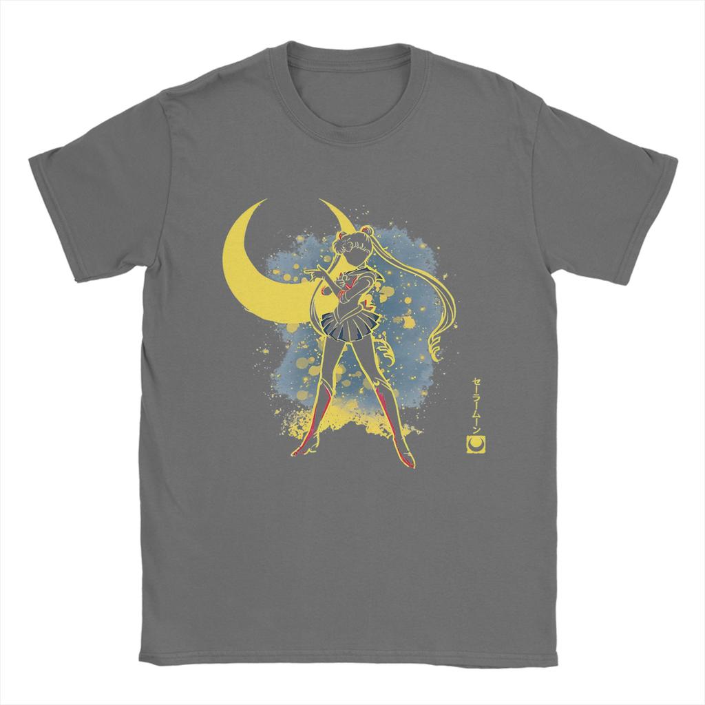 Novelty The Moon Style Tshirt Unisex Cotton Short Sleeve Sailors Moons Round Neck Summer Clothing