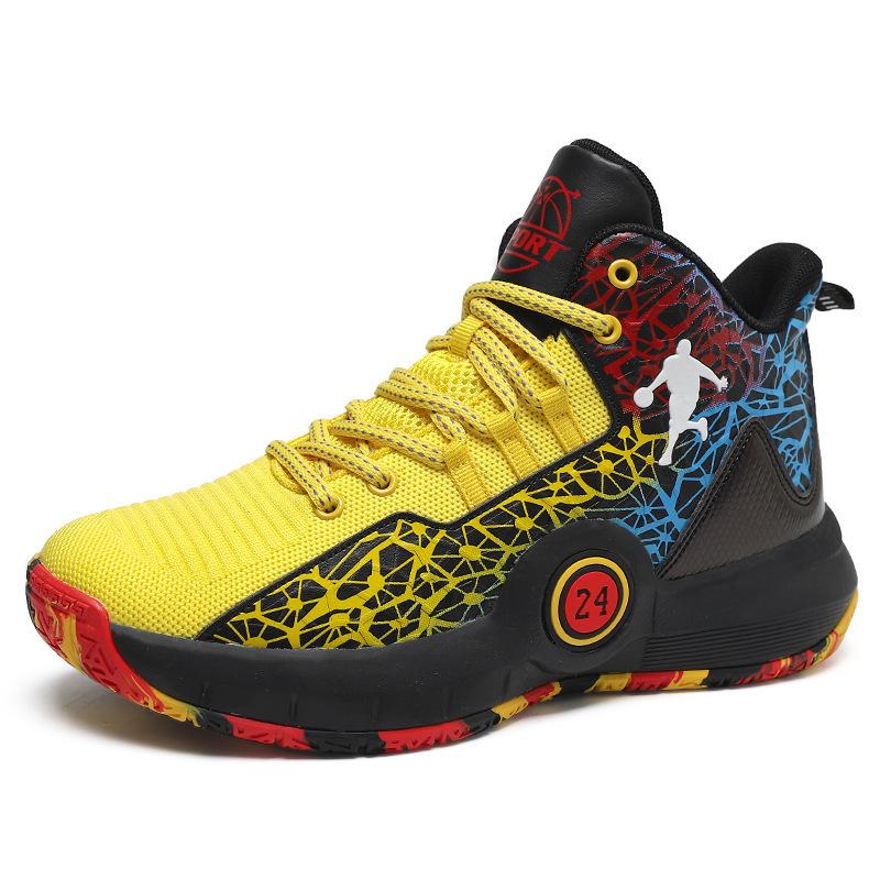 

Мужская обувь баскетбольная обувь средние и большие дети и ученики начальной школы легкие фрикционные баскетбольные кроссовки 45