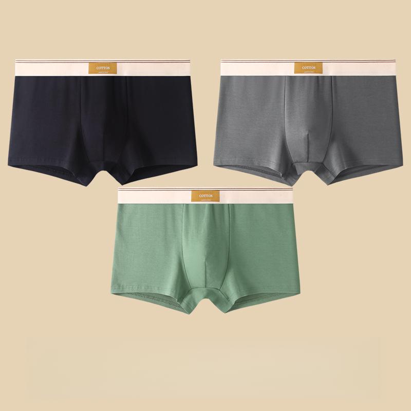 3pcs Men's Underwear Men's Boxer Shorts Teenagers' Breathable Four Cornered Shorts Men's Shorts Boxer Brief