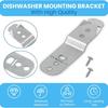 2Pieces Dishwasher Installation Clamp Replacement Set Universal Fit Mounting Brackets Suitable for Multiple Brands