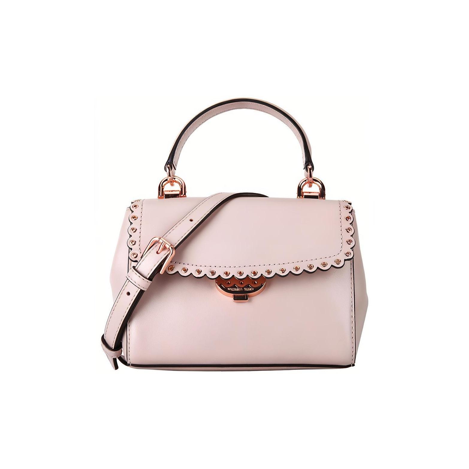 

Michael Kors Solid Lace Letter Logo Flap Leather Crossbody Mini Bag Women bags Pink 32T8TF5M5I-SOFT-PINK Basic Set (Bag+Dust Bag)