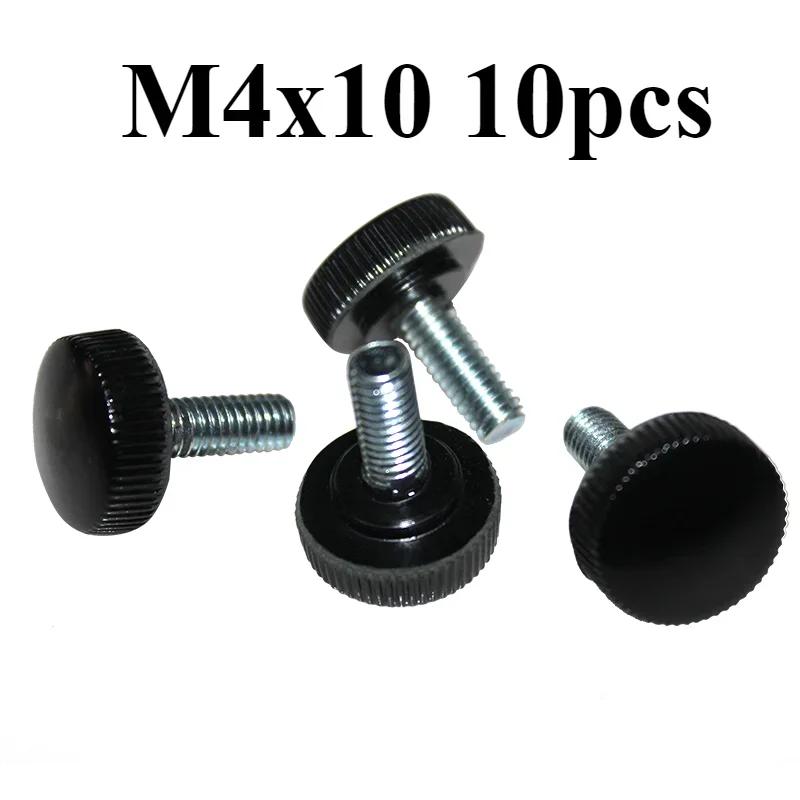 4.8 Grade carbon steel Screw Screw Bolt M3 M4 Metric Male x 6-35mm Thread Legnth With phenolic plastics knurling Head