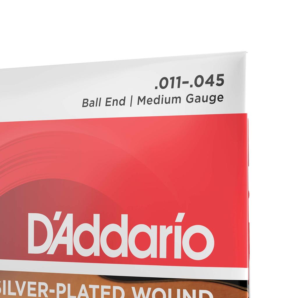 Gypsy Jazz Guitar Ball EJ83M D'Addario Strings, End, Medium, .011-.045,