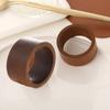 3PCS Fashion Napkin Buckle Wood Table Napkin Holder Creative Wooden Napkin Rings  Restaurant