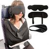 Airplane Sleeping Kit 3-in-1 Travel Sleep Mask Set, Blackout Eye Cover with Neck Pillow & Soft Arm Support Pillows Support, Portable Rest for