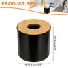 uxcell Round Tissue Box Cover with Lid, Toilet Paper Holder for Home, Bathroom, and Office Use, Black